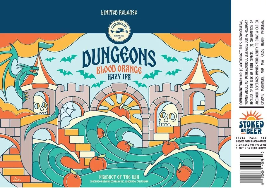 Dungeons Blood Orange label