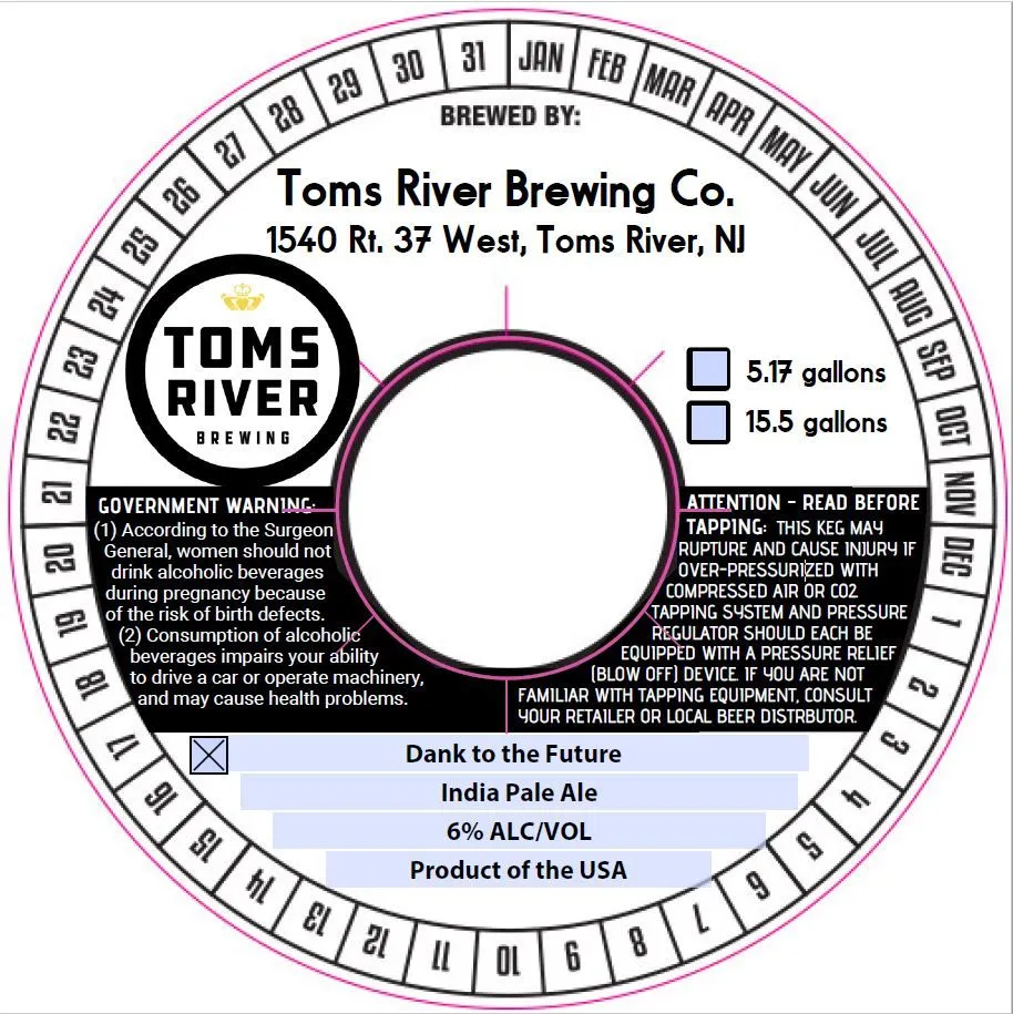Dank to the Future — full label as filed with TTB