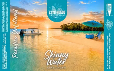 Skinny Water Lime Lager label