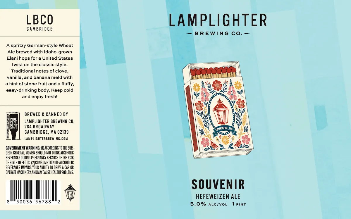 Souvenir label art — LAMPLIGHTER BREWING CO.