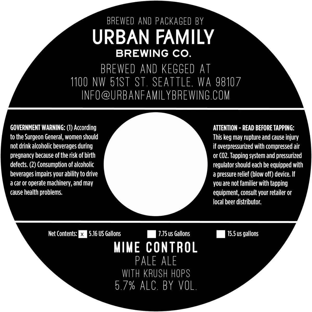 Mime Control — full label as filed with TTB