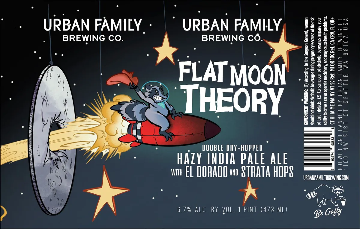 Flat Moon Theory label art — URBAN FAMILY BREWING CO.