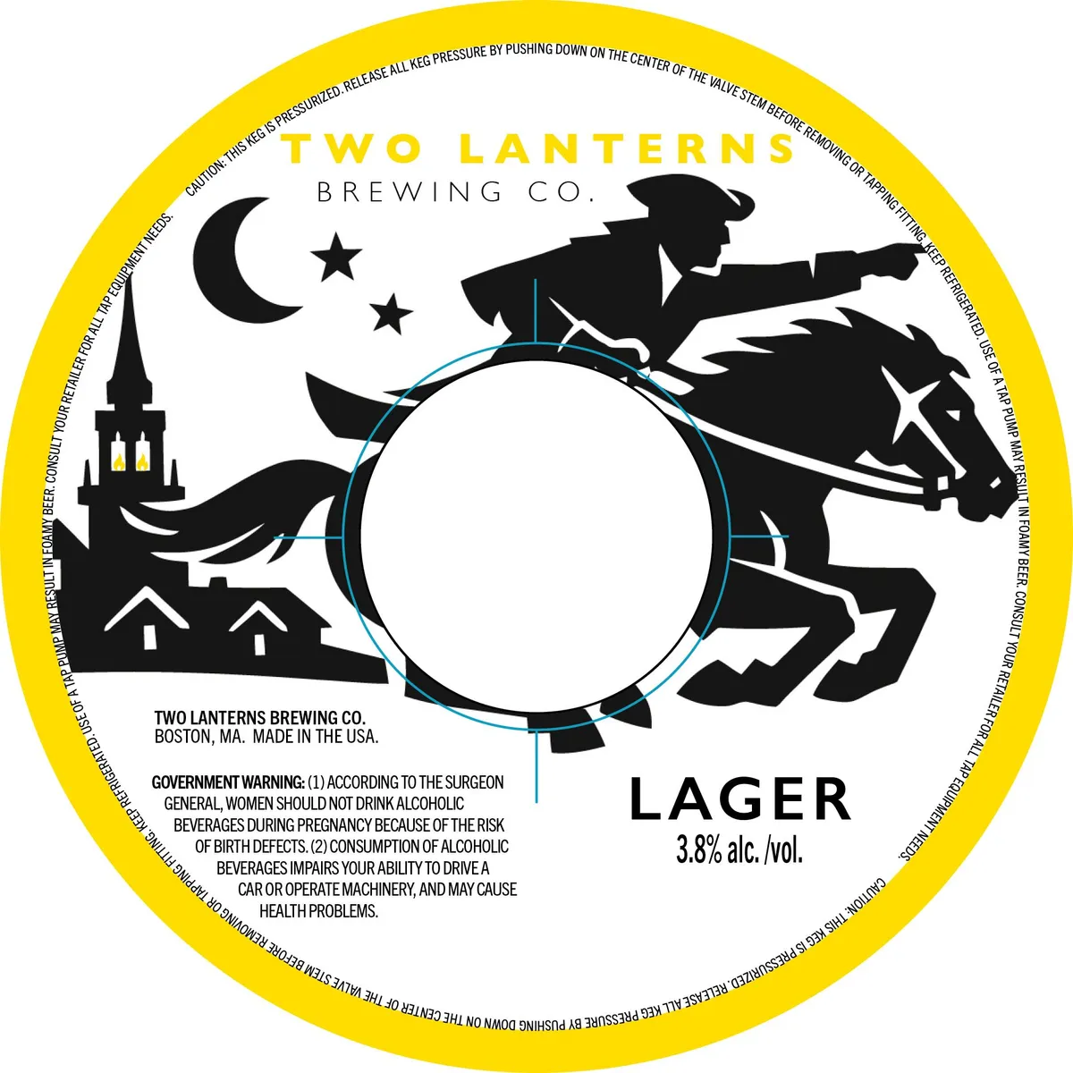 Two Lanterns Lager label art — TWO LANTERNS LAGER