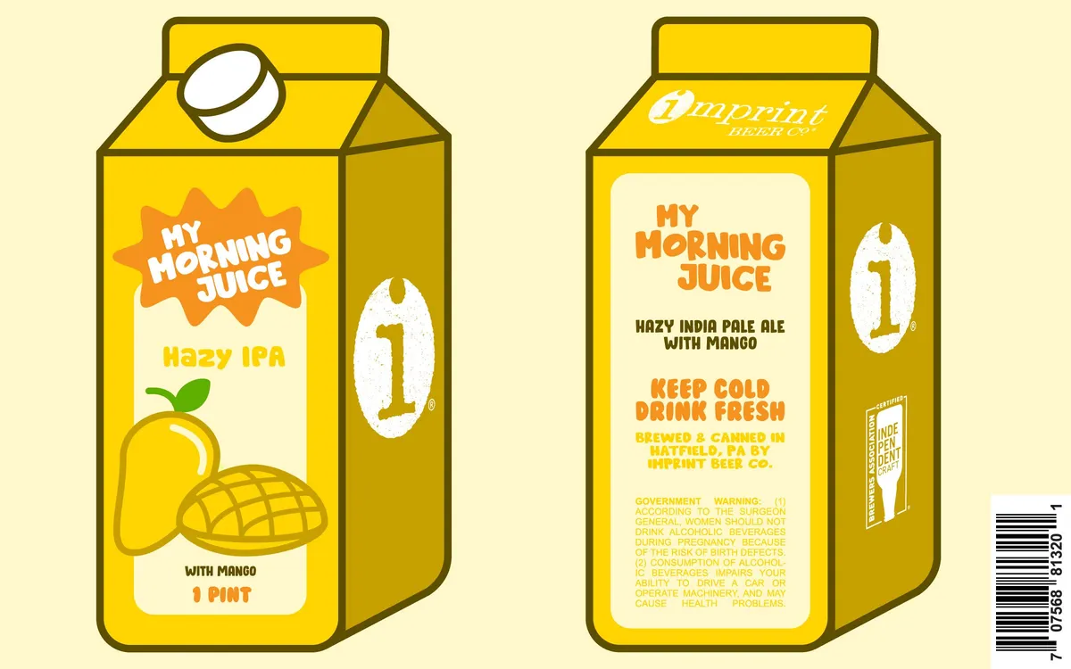My Morning Juice label art — IMPRINT BEER COMPANY