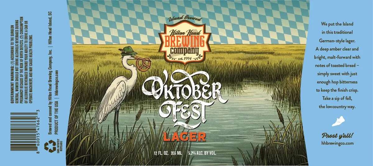 Oktoberfest Lager label art — HILTON HEAD BREWING COMPANY, INC.