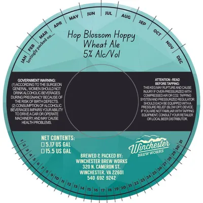 Hop Blossom Hoppy Wheat Ale label