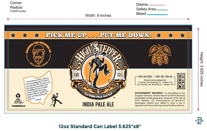 High Stepper India Pale Ale label art — HIGH STEPPER INDIA PALE ALE