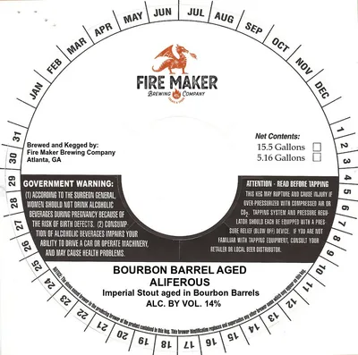 Bourbon Barrel Aged Aliferous label