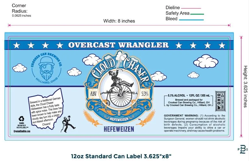 Cloud Chaser Hefeweizen label