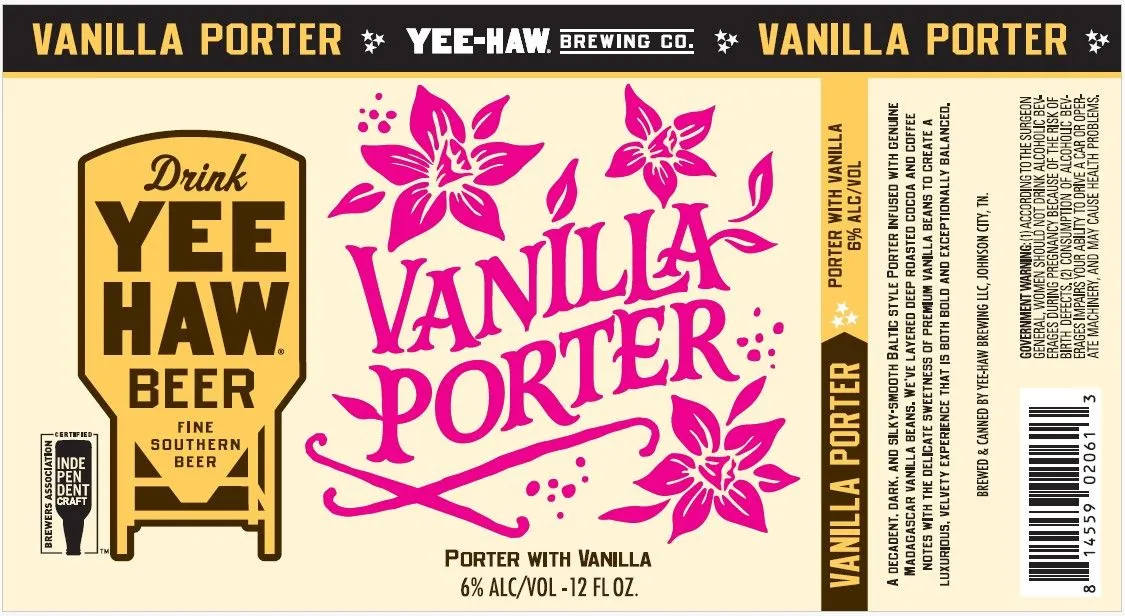 Vanilla Porter — full label as filed with TTB