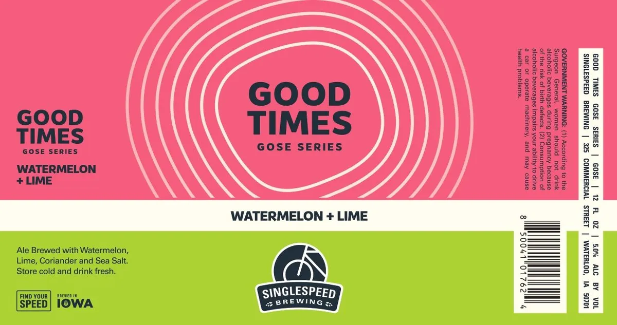 Good Times Watermelon + Lime label