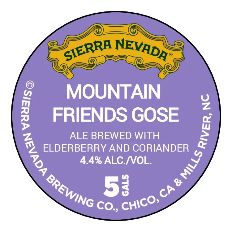 Mountain Friends Gose — full label as filed with TTB