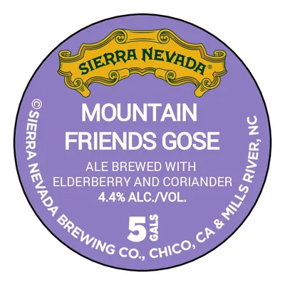 Mountain Friends Gose label