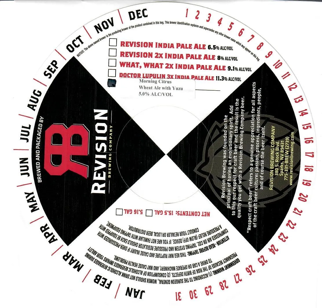 Morning Citrus — full label as filed with TTB