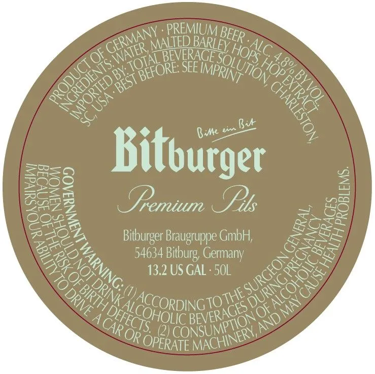 Premium Pils — full label as filed with TTB