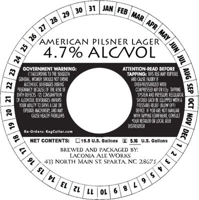 American Pilsner Lager label
