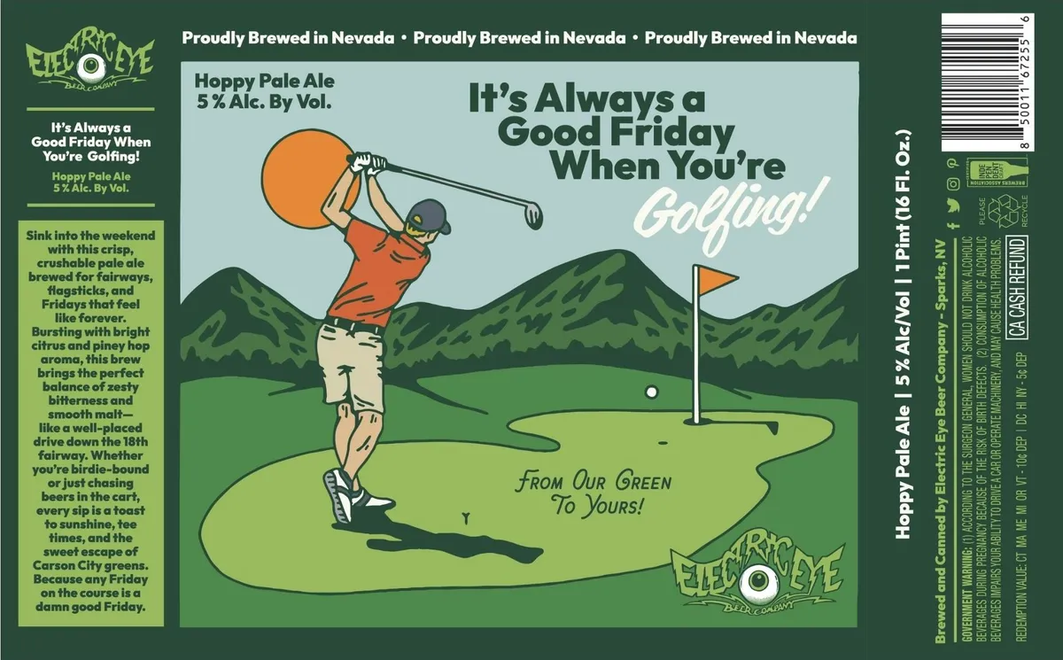 It's Always a Good Friday When You're Golfing! label art — IT'S ALWAYS A GOOD FRIDAY WHEN YOU'RE GOLFING