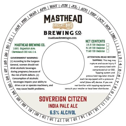 Sovereign Citizen — full label as filed with TTB