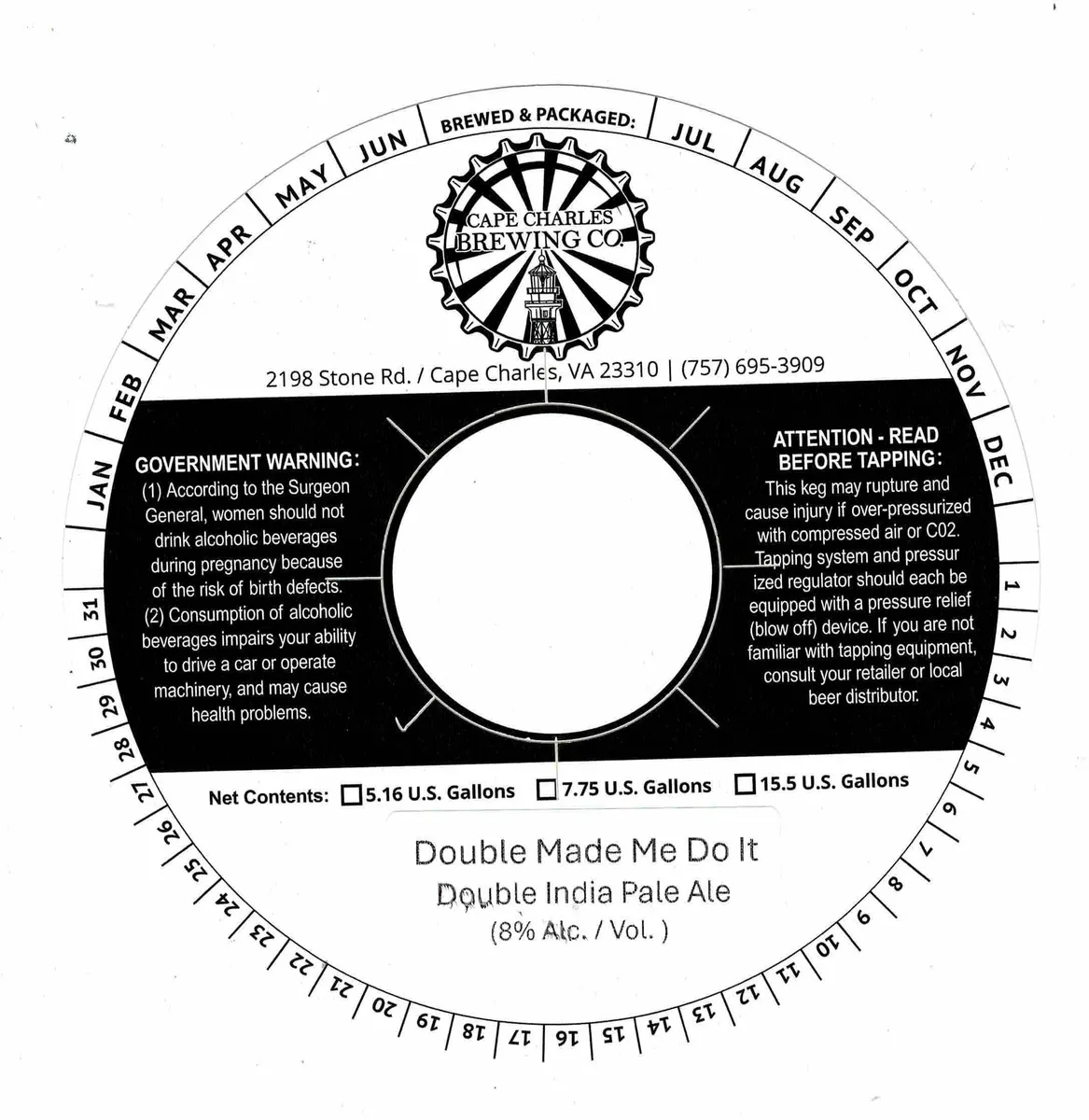 Double Made Me Do It — full label as filed with TTB