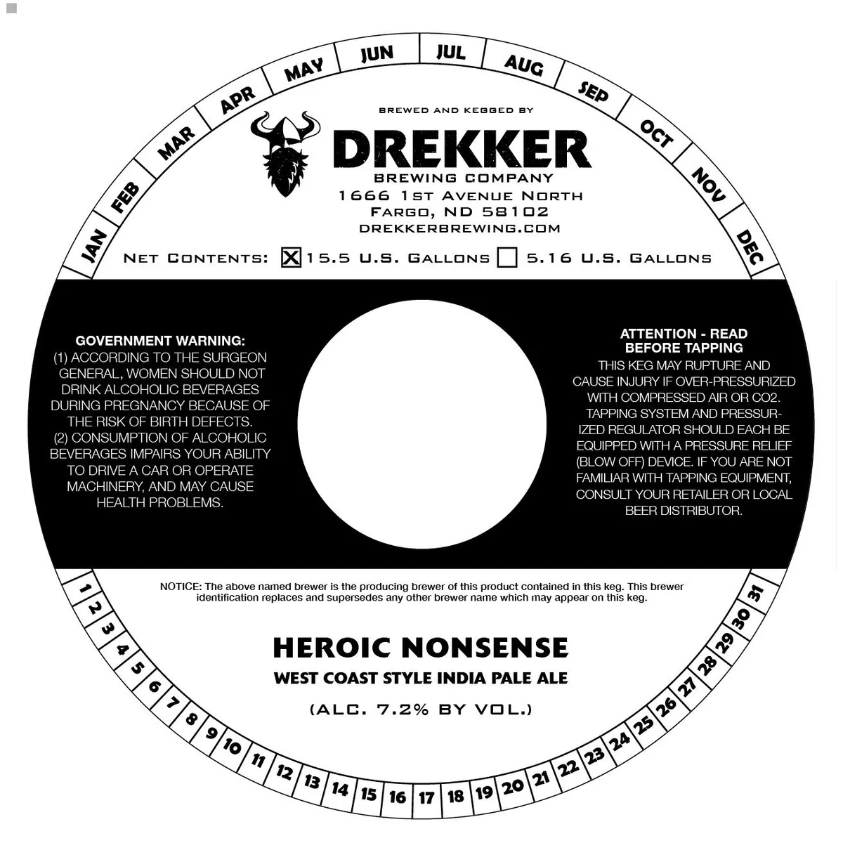 Heroic Nonsense — full label as filed with TTB