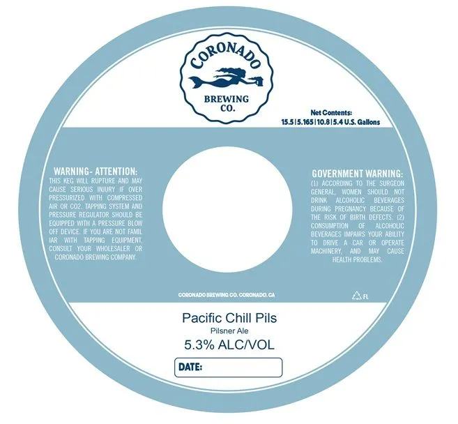 Pacific Chill Pils — full label as filed with TTB