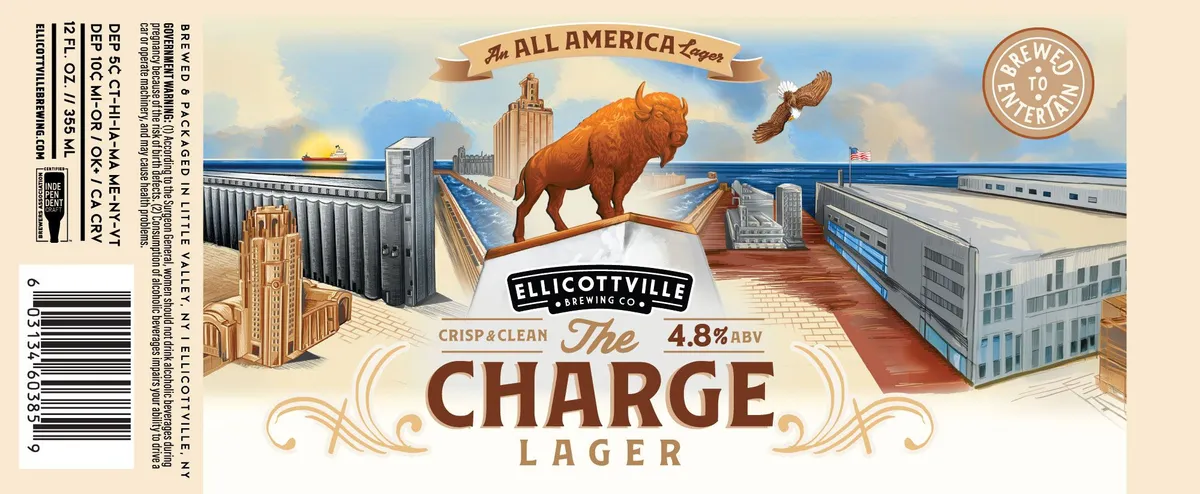 The Charge label art — ELLICOTTVILLE BREWING CO.
