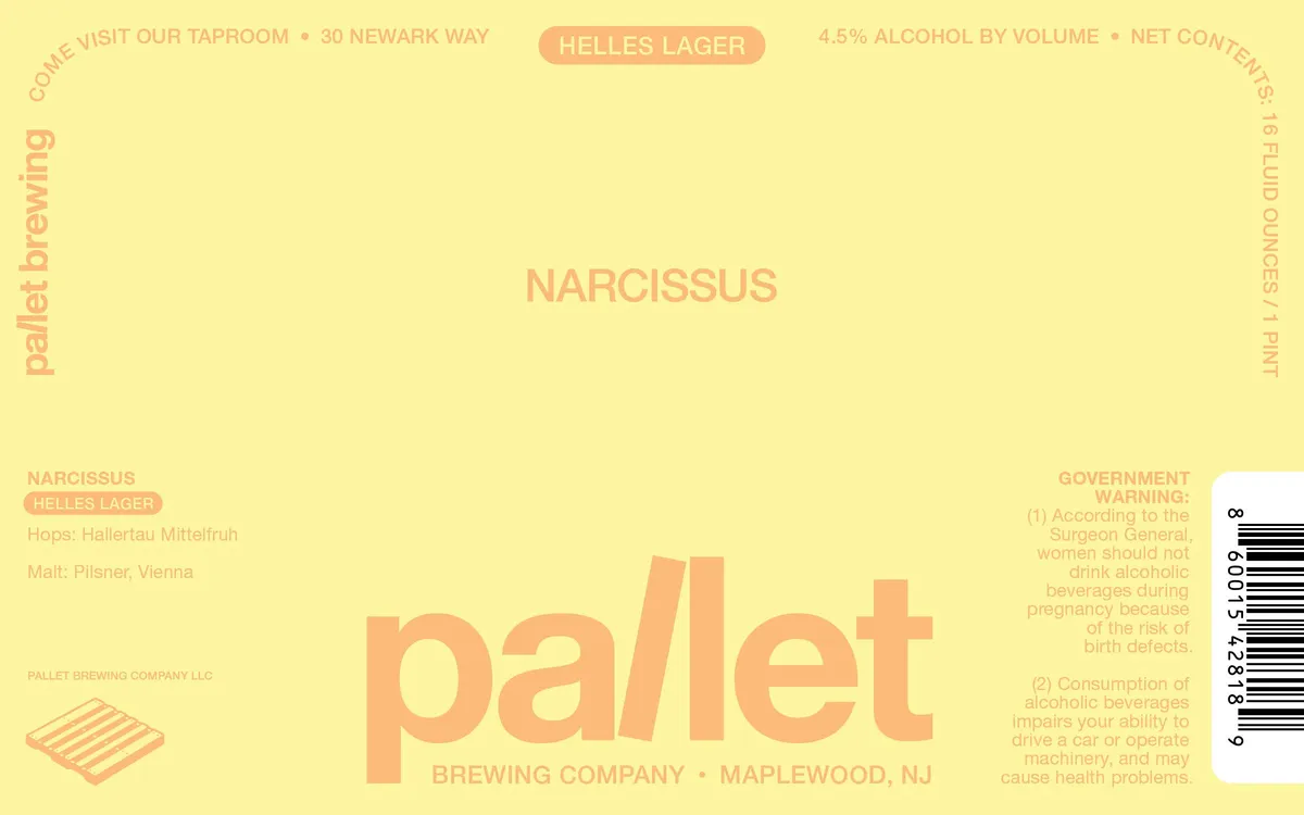 Narcissus — full label as filed with TTB