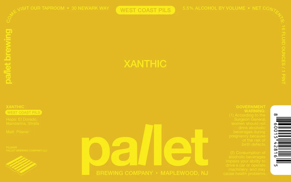 Xanthic — full label as filed with TTB