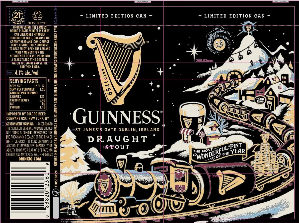 Guinness Draught Stout label art — GUINNESS