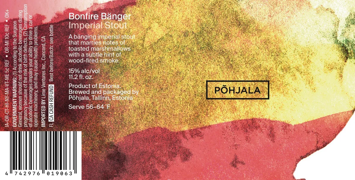 Bonfire Banger label art — POHJALA