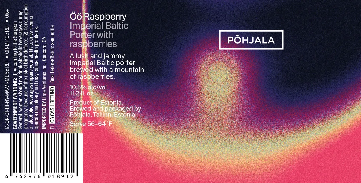 Öö Raspberry label art — POHJALA