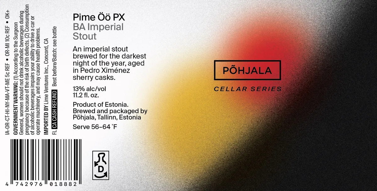 Pime Öö PX label art — POHJALA