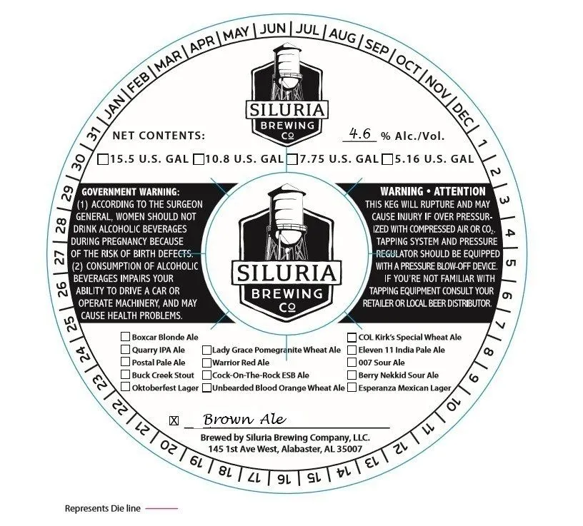 Brown Ale — full label as filed with TTB