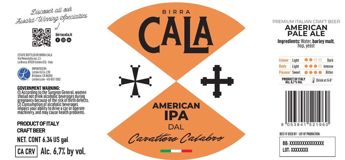 American IPA — full label as filed with TTB