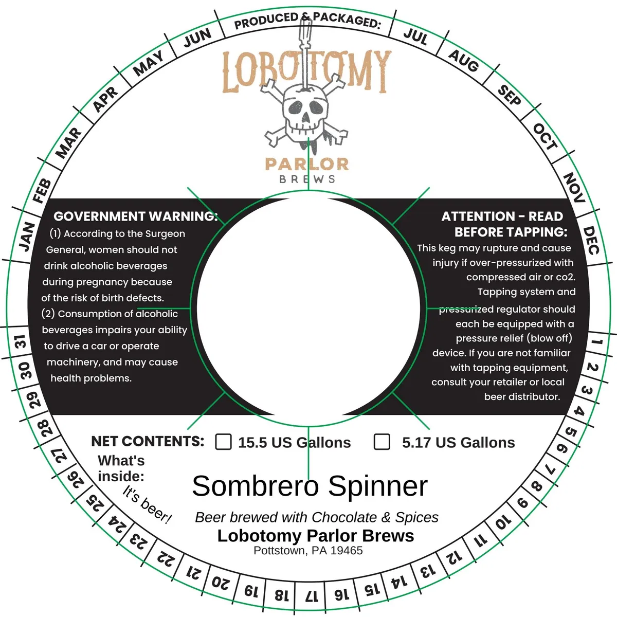 Sombrero Spinner label art — SOMBRERO SPINNER