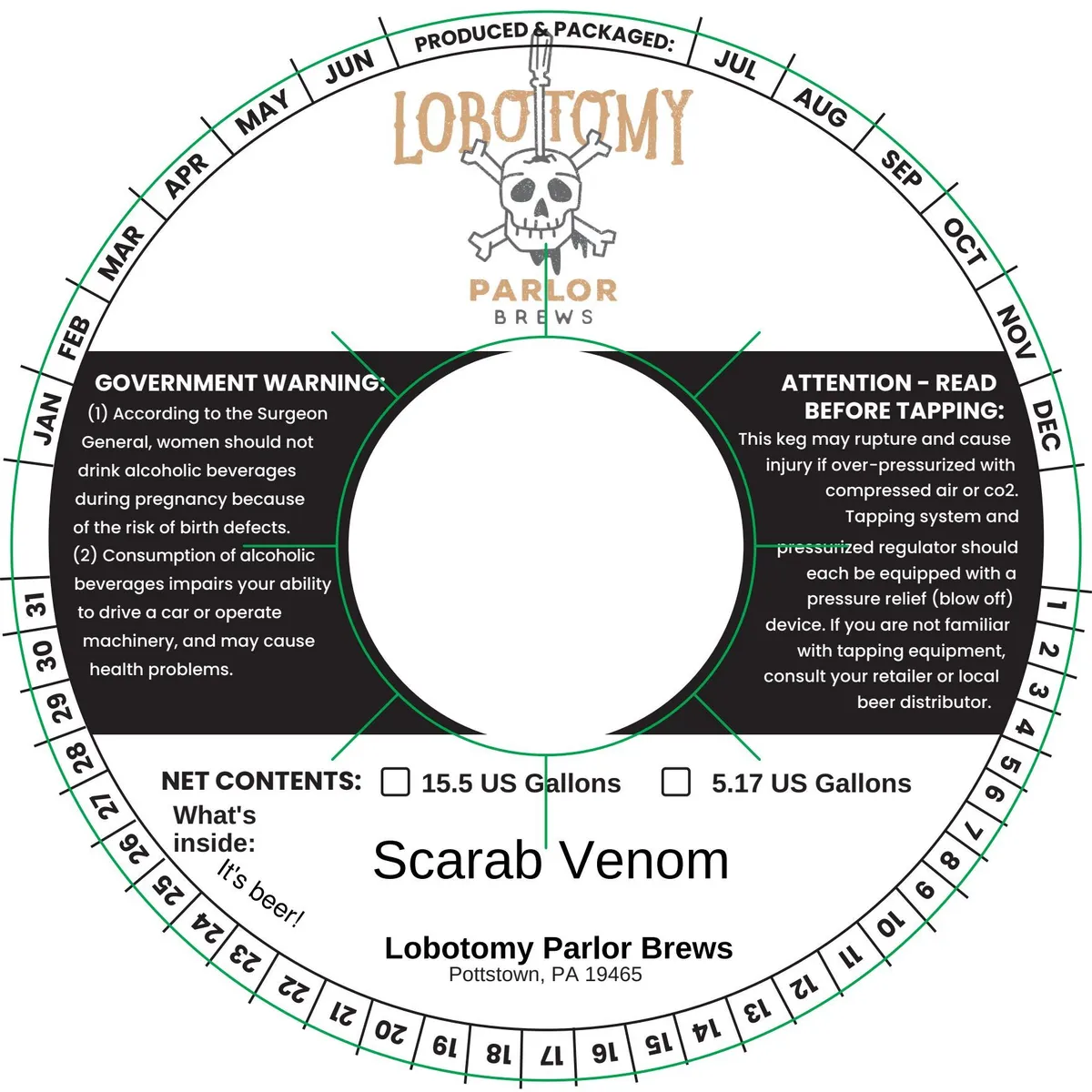 Scarab Venom label