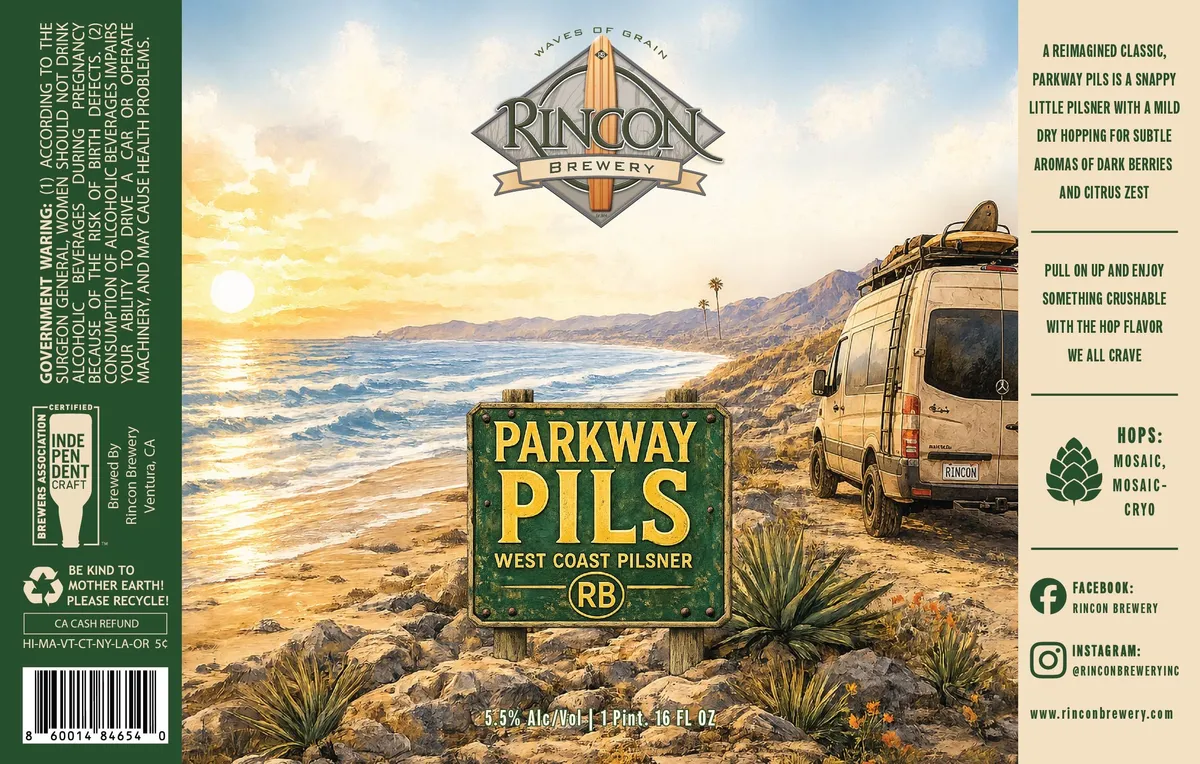 Parkway Pils label art — PARKWAY PILS