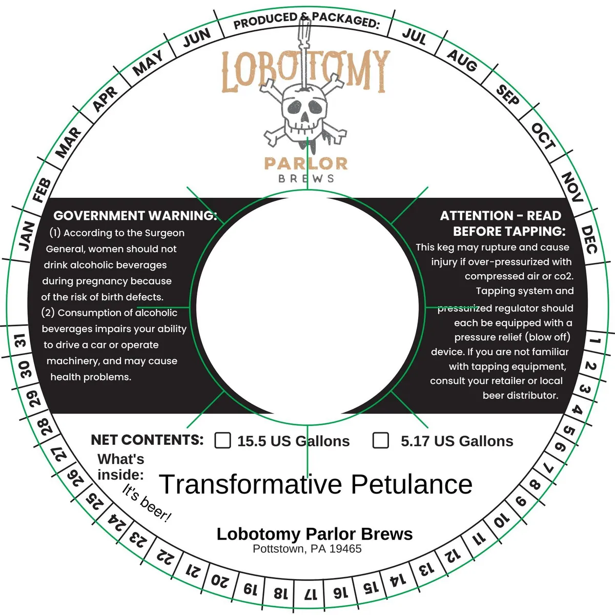 Transformative Petulance label