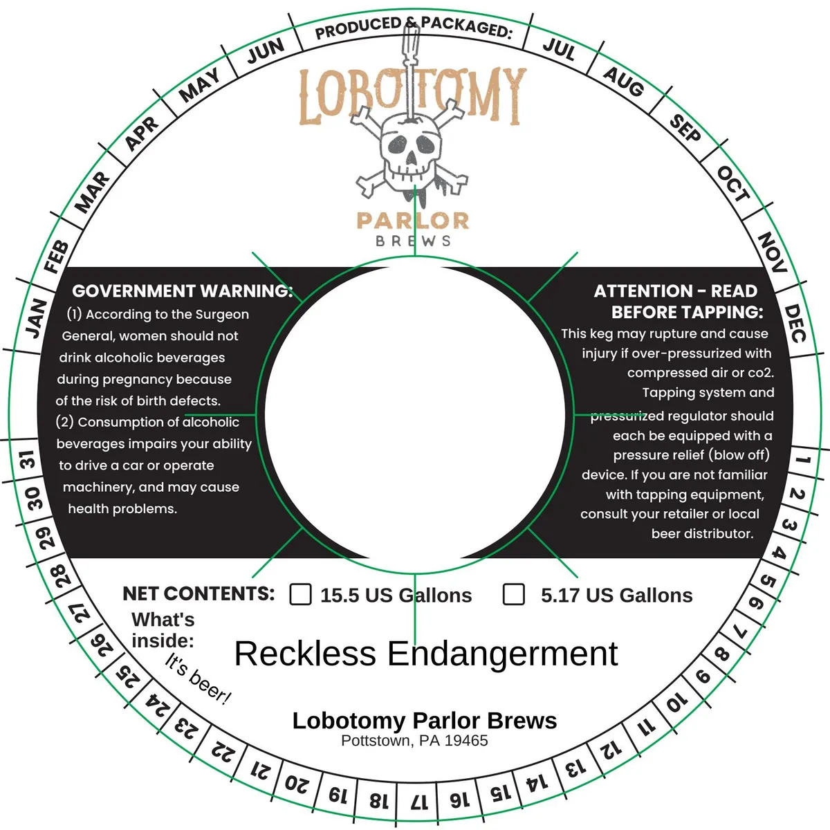 Reckless Endangerment label