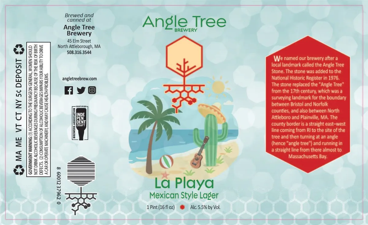 La Playa label art — ANGLE TREE BREWERY