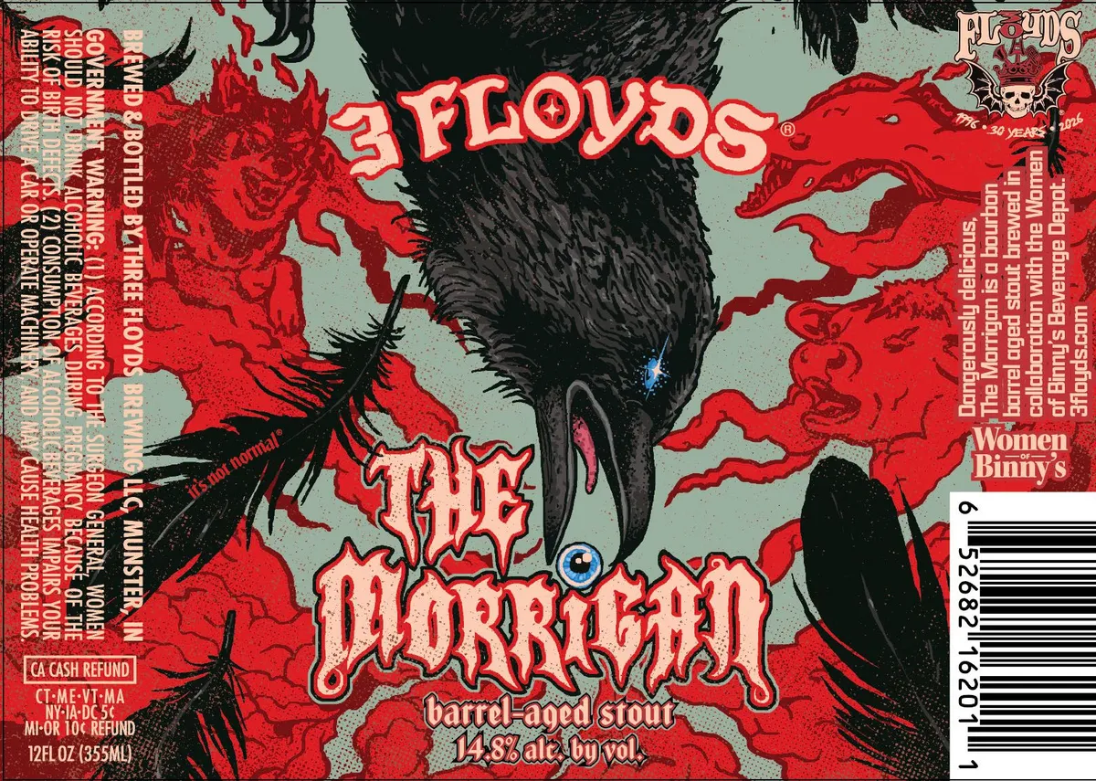 The Morrigan label art — THE MORRIGAN