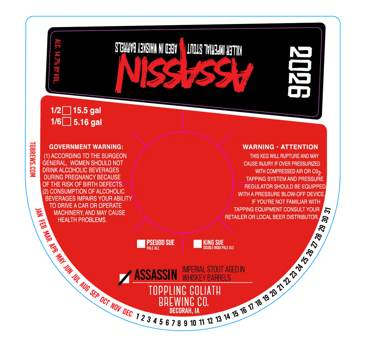 Assassin — full label as filed with TTB
