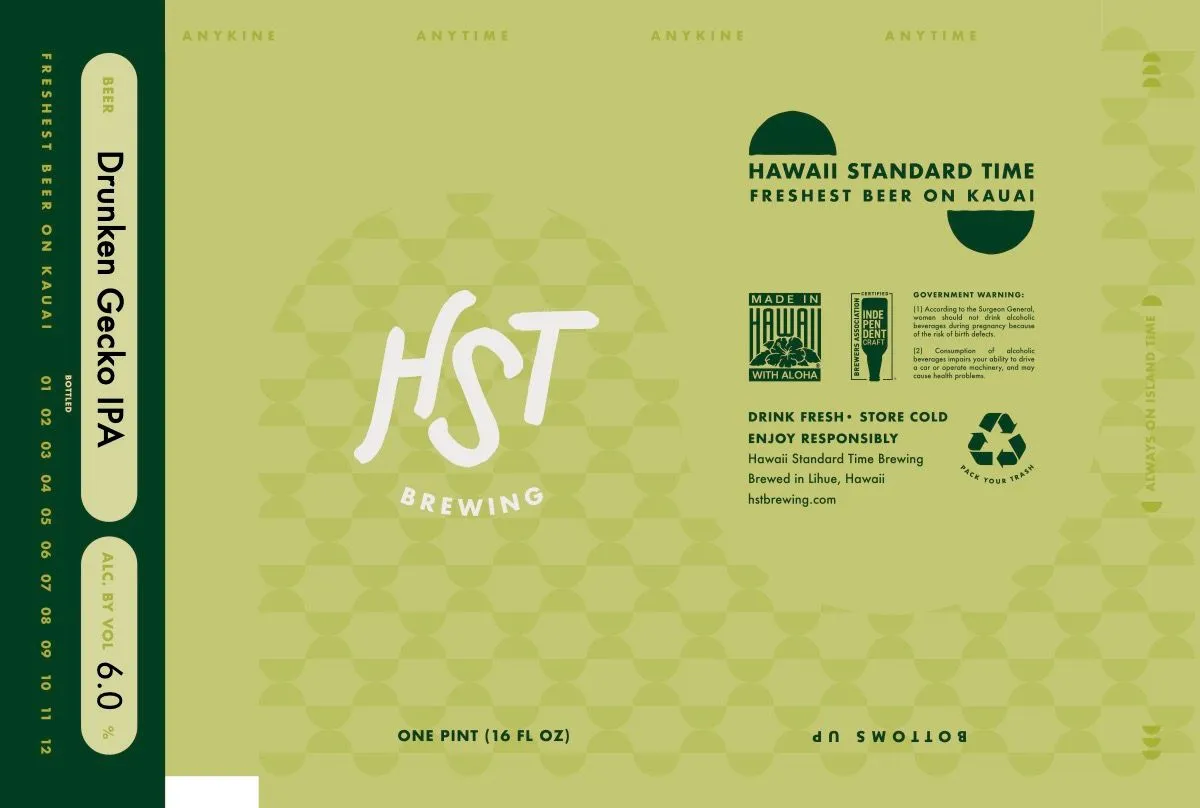 Drunken Gecko IPA label