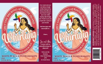 Whirligig White Peach & Pomegranate label