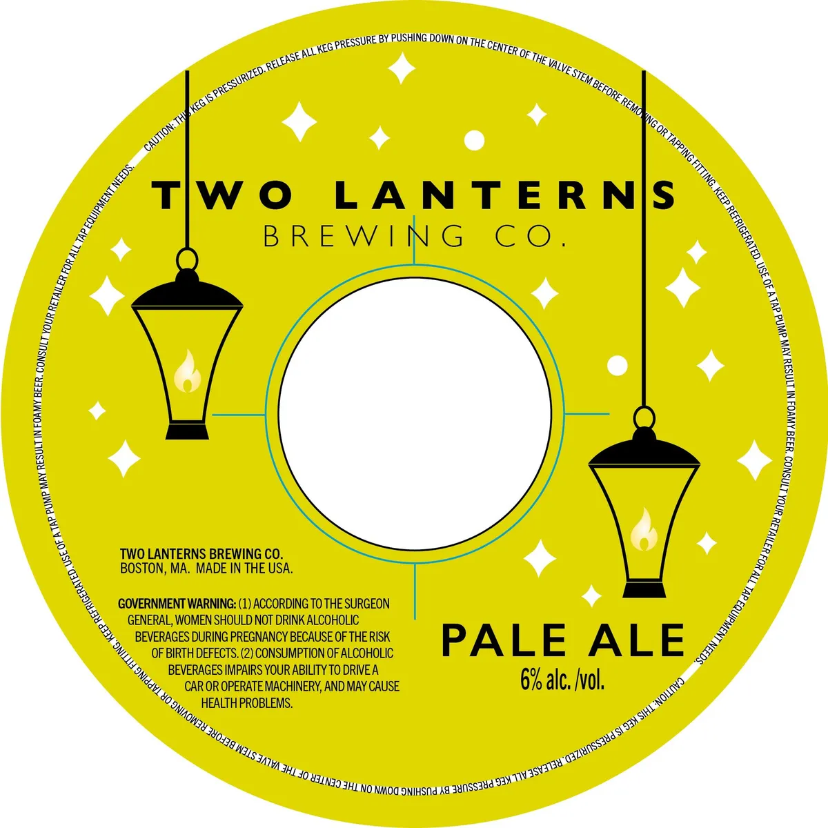 Pale Ale label art — TWO LANTERNS