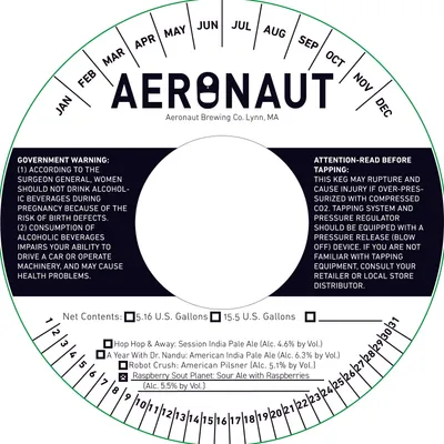 Raspberry Sour Planet label