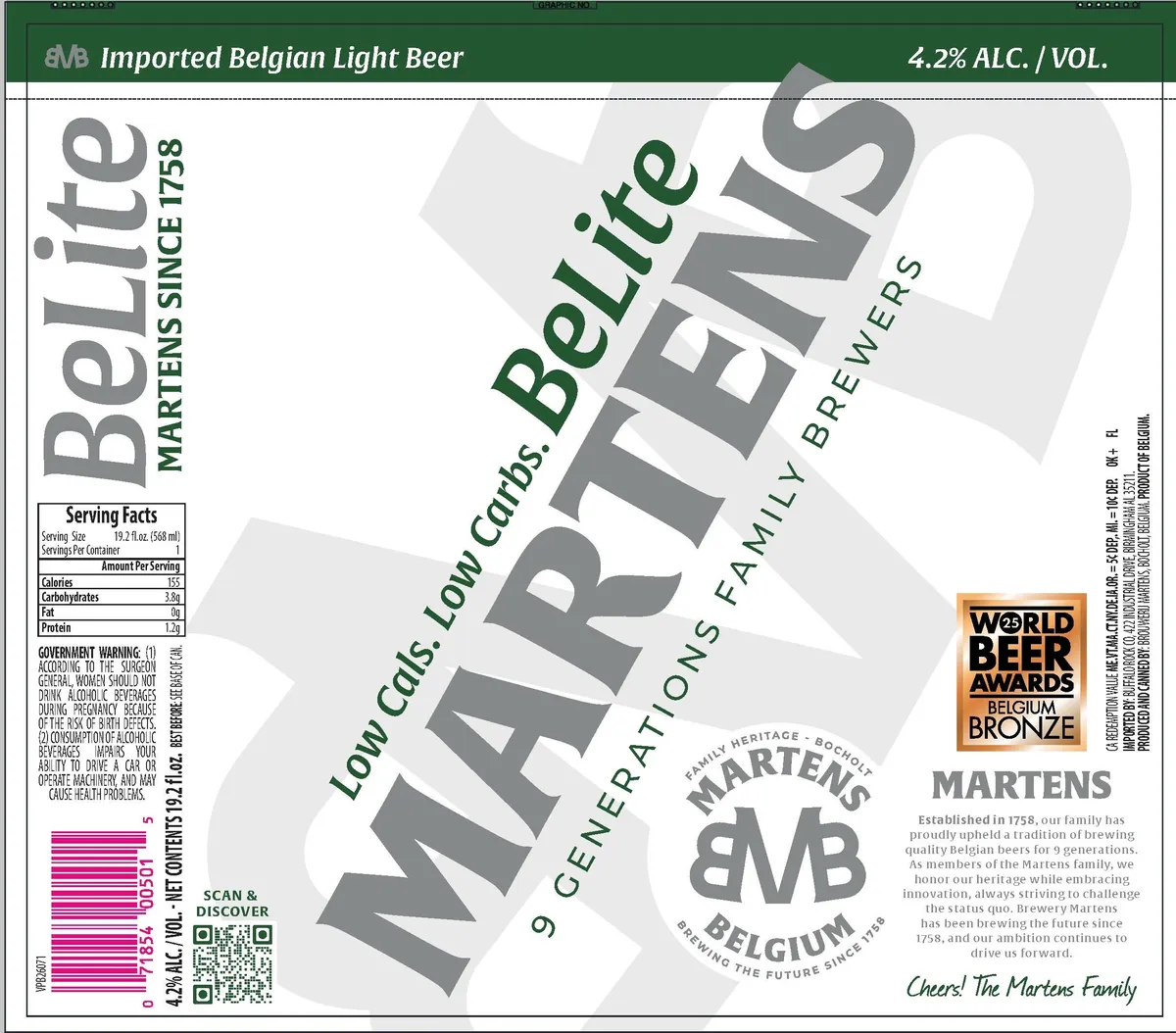 BeLite label art — MARTENS BELITE