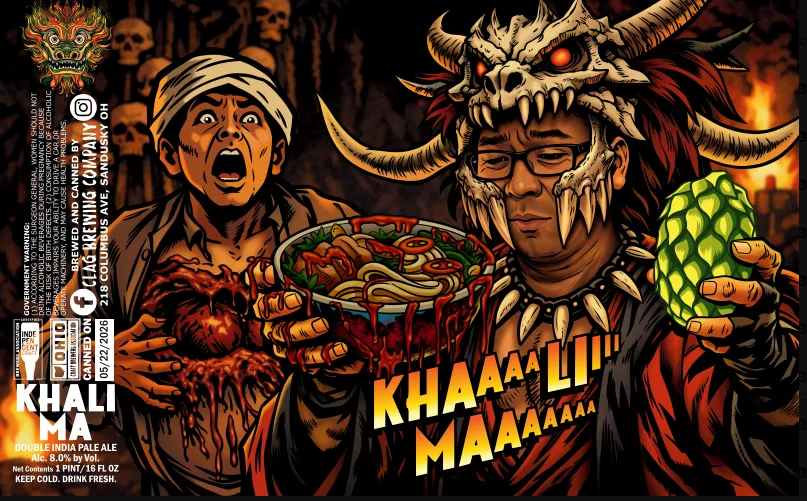 Khali Ma label art — CLAG BREWING COMPANY