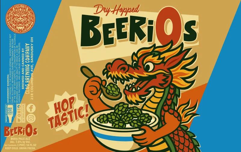 Beerios label art — CLAG BREWING COMPANY