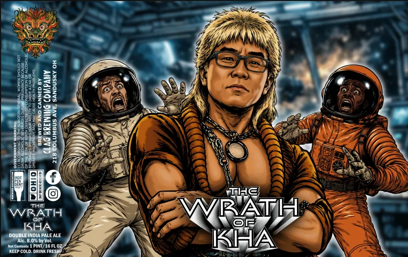 The Wrath of Kha label art — CLAG BREWING COMPANY